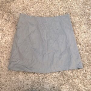 Dusty Blue Suede Skirt